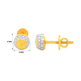 22k Two Tone Ball-Bead Earrings with gold weight of 1.47g